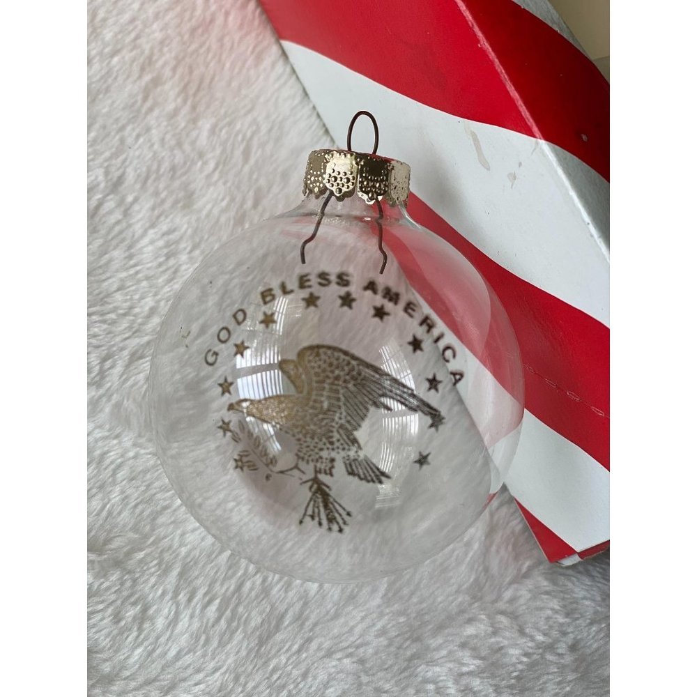 vtg vintage RAUCH glass Made in American eagle ornaments Christmas holiday - Picture 5 of 13